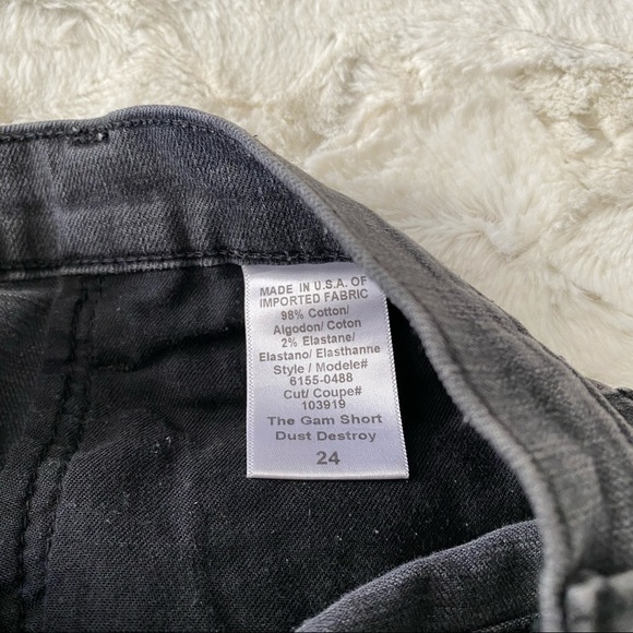 Current Elliott Women's Gray The Gam Shorts in Dusk Destroy Size 24 - Picture 5 of 6